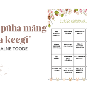 munadepüha mäng "leia keegi"